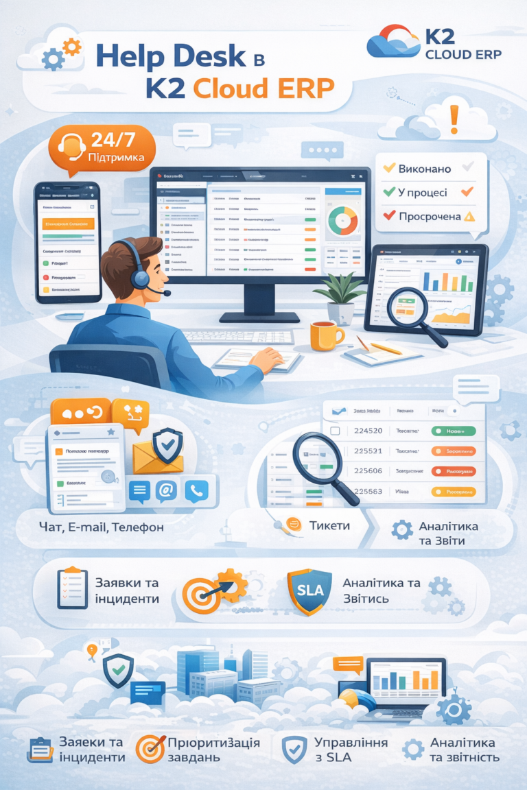 Help Desk в K2 ERP: проблема, ціна бездіяльності та рішення K2 ERP: Help Desk в K2 ERP