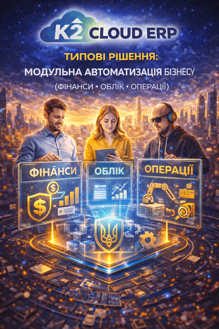 K2 ERP: проблема, ціна бездіяльності та рішення K2 ERP: K2 ERP — типові інструмент