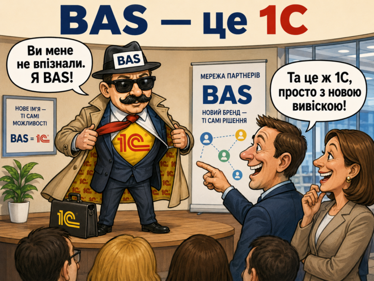 BAS: проблема, ціна бездіяльності та рішення K2 ERP: BAS — це 1С. Просто з вусами, в окулярах
