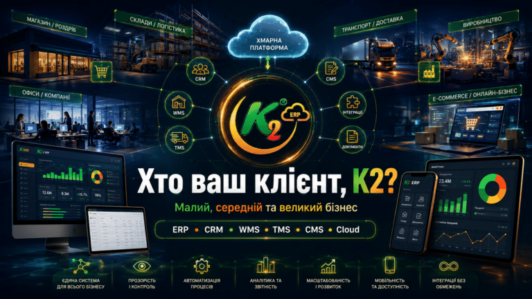 Хто ваш клієнт, K2: проблема, ціна бездіяльності та рішення K2 ERP: Хто ваш контрагент, K2?